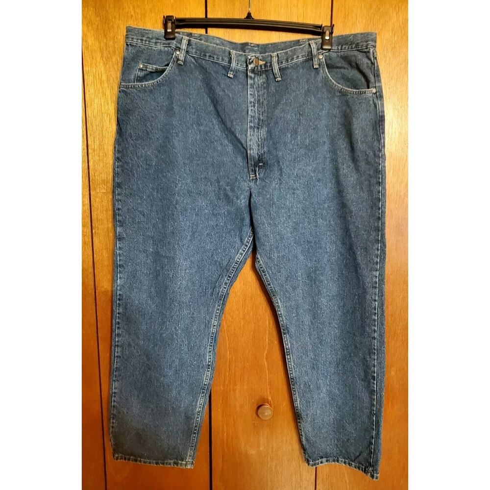 Wrangler Mens Jeans 50 X 30 Classic 5-Pocket Relaxed Fit Medium Wash